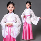 chinese Folk Dance new year clothes traditional hanfu for girls kids dragon dress ancient Stage Carnival costume Clothing skirt