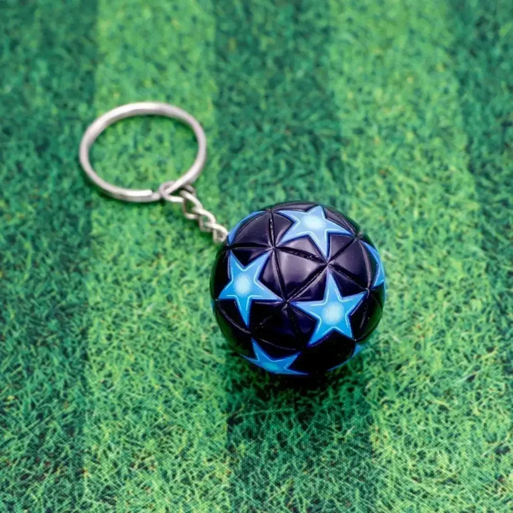 Leather Football Keychain New Exquisite Key Chain Souvenir Decoration Toy Keyring Ring School Reward for Kid Pendant Accessory
