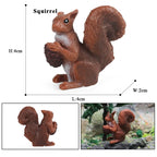 Oenux Wild Animals Simulation Rodent Marmot Mouse Model Squirrel Rat Chinchilla Action Figure Figurine Collection Cute Kid Toy