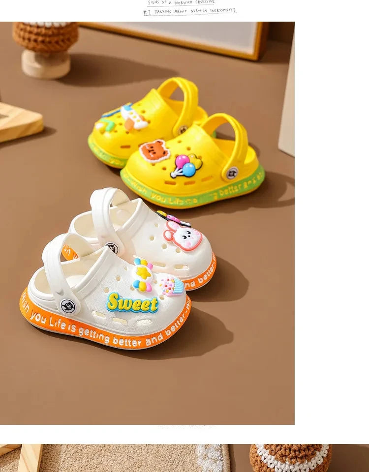 Kids Summer Hole Sandals Soft Cartoon Beach Shoes for Children