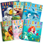 1-6PCS Sticker Book For Kids Unicorn Sticker Paint Book Mermaid Children's Sticker By Number For Birthday Gift Girls Stationery