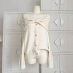 Preppy Style Sweet Knitted Sweater 2000s Aesthetic Gyaru Chic Korean Y2k Jumper Sweater Long Sleeve Coquette Knitwears