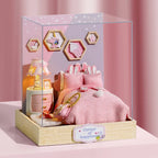 DIY 3D Puzzles Wooden Toy Miniature Dollhouse Handmade Doll House Model Building Kits Coffee House Toys For Xmas Gifts