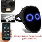 Led Mask with Bluetooth App Control Programmable Face Transforming Light up Halloween Led Mask
