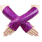Women's Mermaid Cosplay Fingerless Gloves – Color Change Stage Accessory