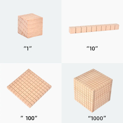 Wooden Montessori Math Toys Decimal Teaching Arithmetic Game