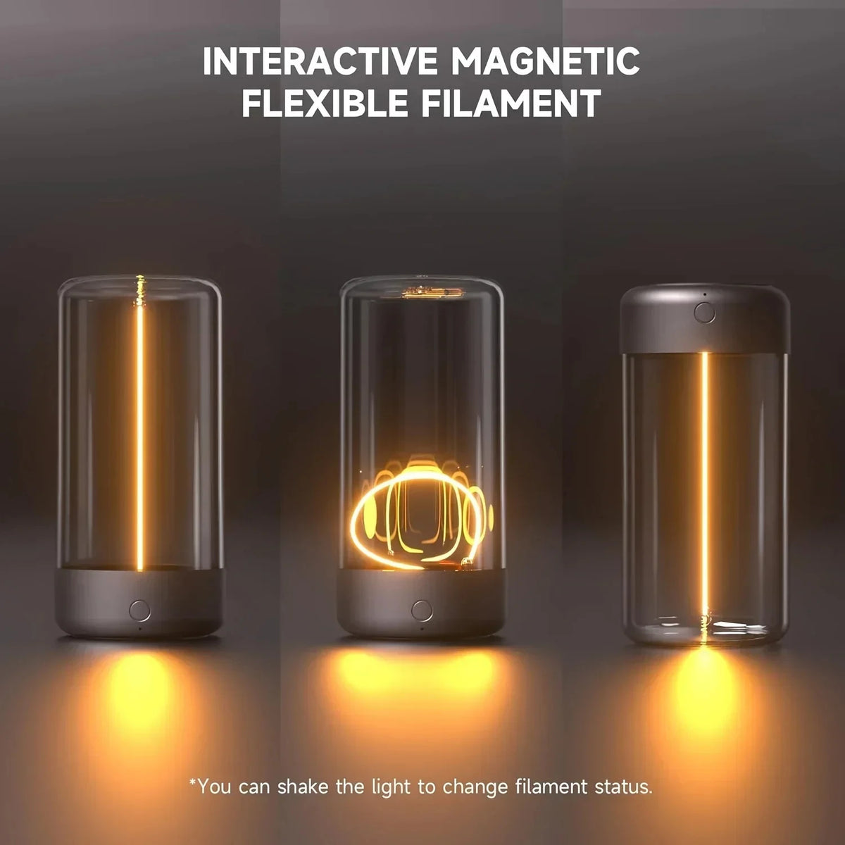 HOMEFISH Portable Quantum Wire Ambient Magnetic Light Type-C Rechargeable Eye Protection Lamp for Bedroom Study Camping Gift