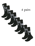 4 Pairs Men's Athletic SocK Soccer Socks Sports Grip Sock Anti-slip Basketball Socks Spot Rubber Non-Slip Soft Cotton Soccer Sox