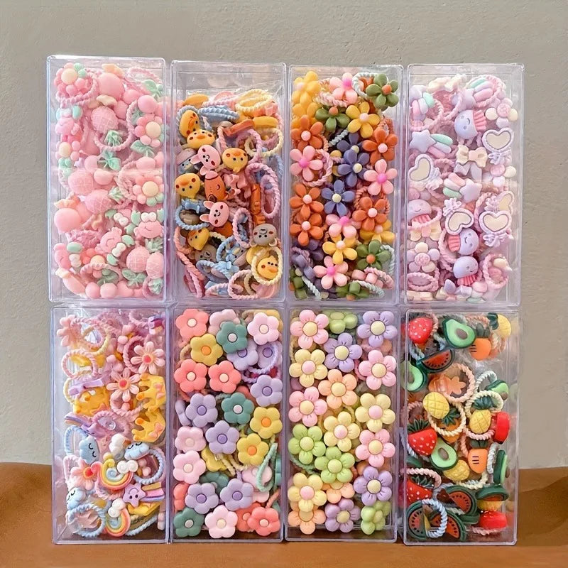 20-piece adorable hair tie set | colorful, stretchy, and smooth hair ties suitable for girls – can be worn in any occasion