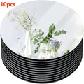 10PCS 8-Inch Acrylic Round Mirrors Wedding Table Centerpieces Circle Candle Plates Wall Decor Mirror Trays for Events