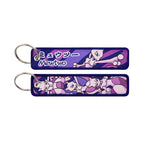 Japanese Anime Elf Monsters Keychain for Cars Backpack Key Holders Embroidery Keyrings Key Tag Jet Tag Accessories Gifts 1pcs