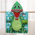 1 Pack of Cartoon Hooded Poncho Bath Towels for Children Aged 2-7, Made of Polyester Fiber with Strong Water Absorption, Cartoon-Themed Bath Towel, Suitable for Beach Trips, Bathroom Supplies