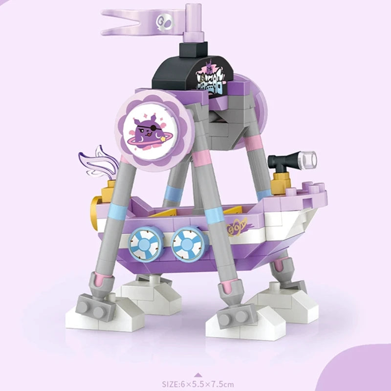 NEW Amusement Park Carousel Pirate Ship Ferris Wheel Halloween Game Street View Building Blocks Kit Girl Bricks Model Toy