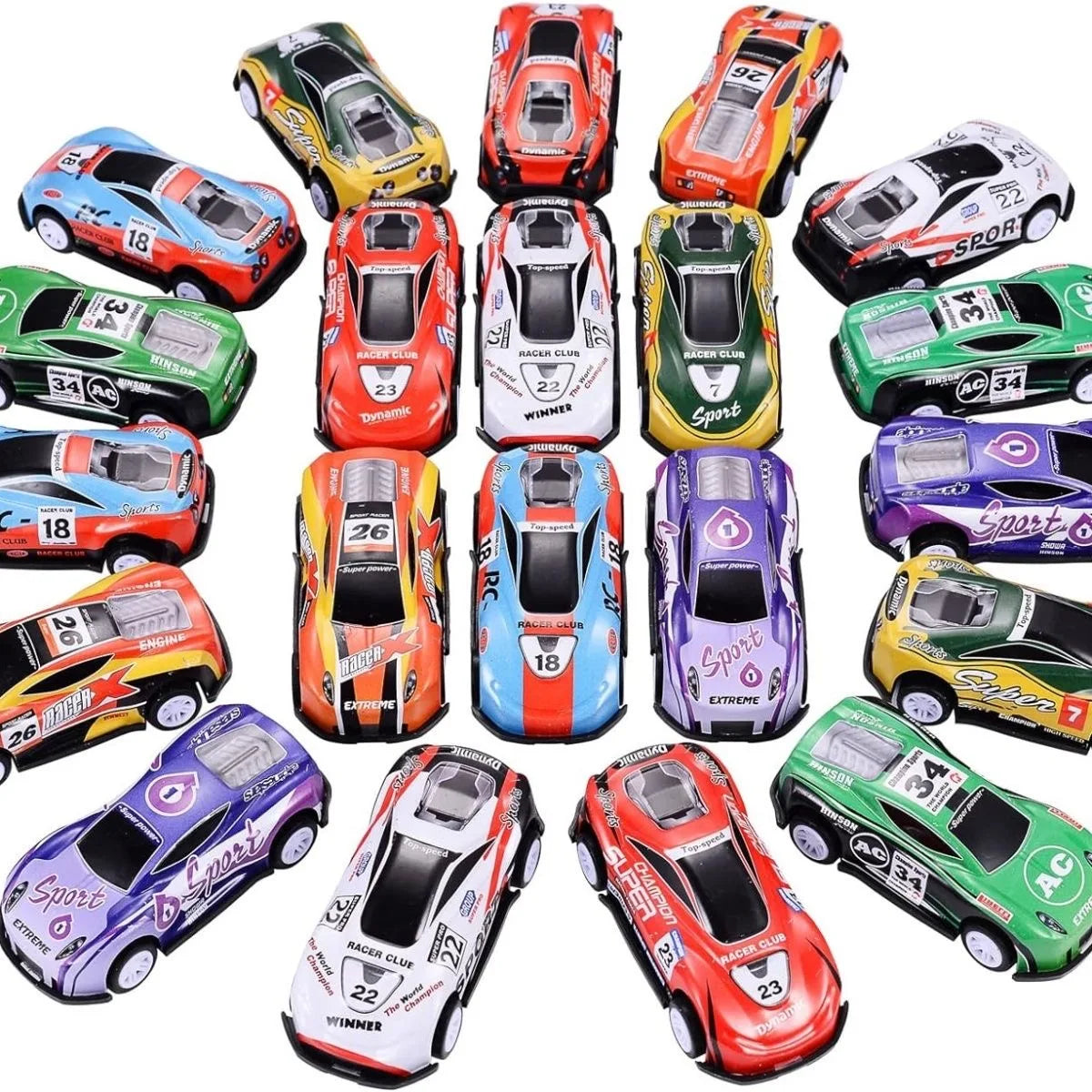 15pcs Children's car sets, alloy car toys, Christmas gift toys, car models, shock-resistant toys