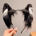 1pcs Cat ear headband Cute plush hairband Holiday dress up Christmas animal Ear hoop Children's hair accessories