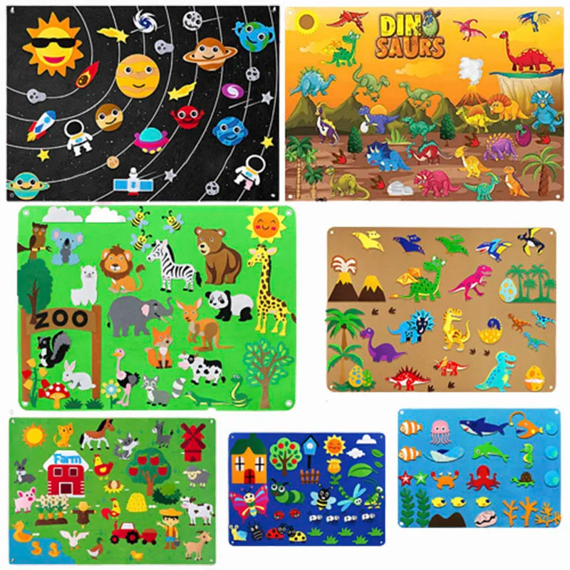 Farm Animals Felt Story Board for Kids Learning & Storytelling