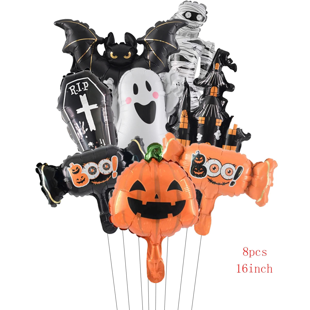 1set Giant Stand Pedestal Halloween Party Balloons Ghost Skull Pumpkin Tree Wizard Shape Balloon Halloween Decorations 2027