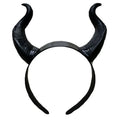 Women Black Queen Witch Demon Horns Headpiece Cosplay Animal Antelope Devil Headdress Christmas Halloween Party Costume Headband
