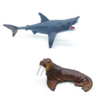 12pcs/set Plastic Simulated Sea Life Toy Model Realistic Marine Animals Whale Shark Dolphin Turtle Toys For Christmas Gifts