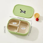 WORTHBUY Outdoor Portable Sealed Divided Food Container Detachable 3 Grids Plastic Lunch Box For Kids Student Microwave Safe