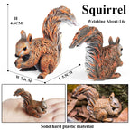 Oenux Wild Animals Simulation Rodent Marmot Mouse Model Squirrel Rat Chinchilla Action Figure Figurine Collection Cute Kid Toy
