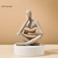 Bookshelf Decor Home Decor - Person Who is Thinking Abstract Thinker Sculpture Figurine Statue Resin Modern Reading Decoration