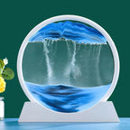 3D Glass Moving Sand Art Creatitive Sandscape In Motion Display Flowing Sand Frame Hourglass Painting for Home Decor for Gifts