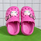 Lovely Sanrio Garden Clogs Girls Slippers Hello Kitty Pattern Summer Light Outdoor Slippers for Children Beach Pool Shoes