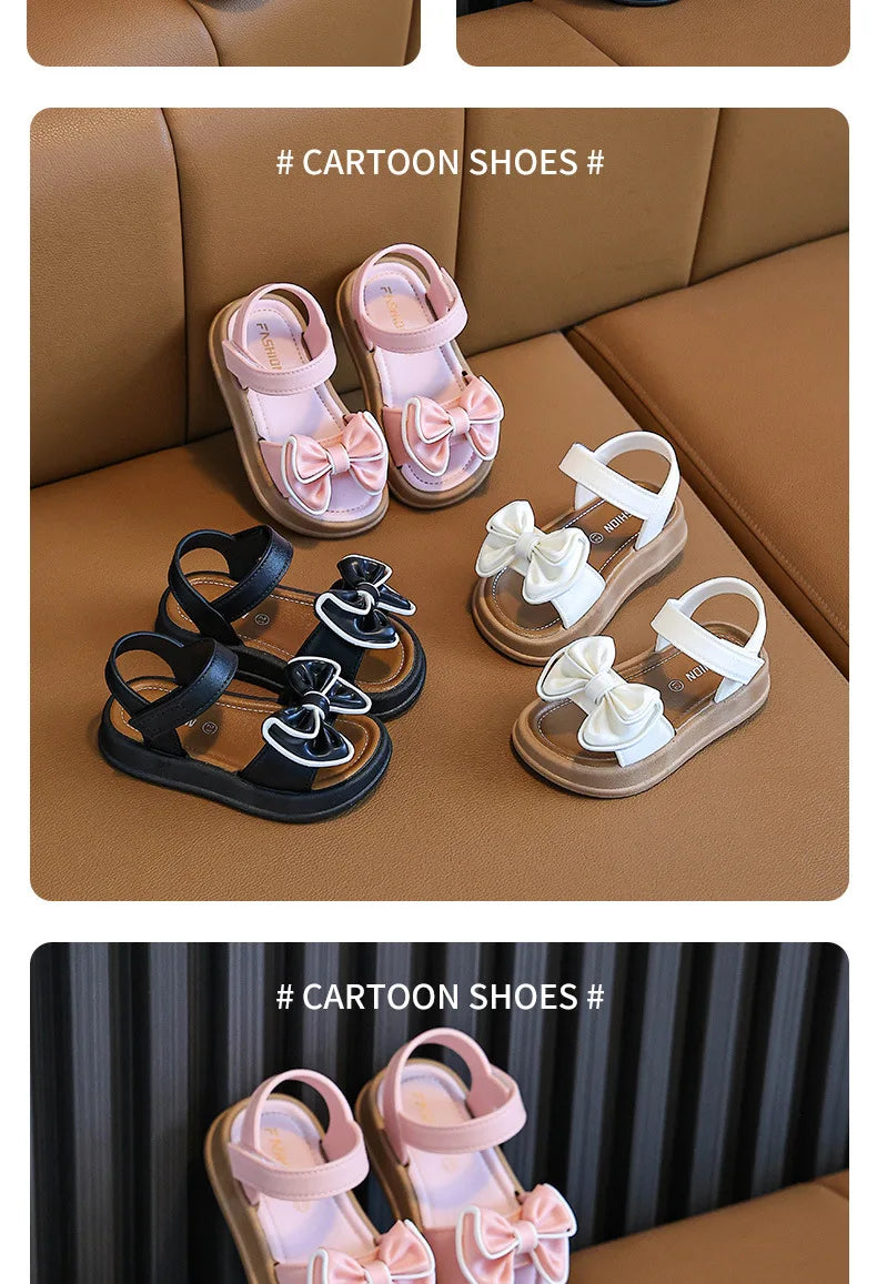 Girls Bow Princess Sandals Stylish Summer Footwear for Kids