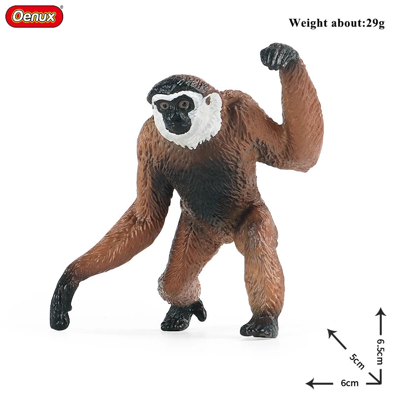 Oenux New Wild Animals Forest Orangutan Pigeon Hedgehog Aardvark Capybara Action Figure Model Figurines PVC Collection Kids Toy