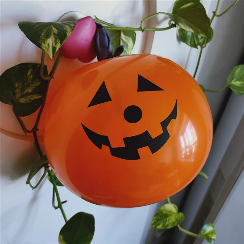 5/10pcs Halloween Pumpkin Latex Balloon Halloween Decoration Home Outdoor Halloween Pumpkin Decoration Supplies