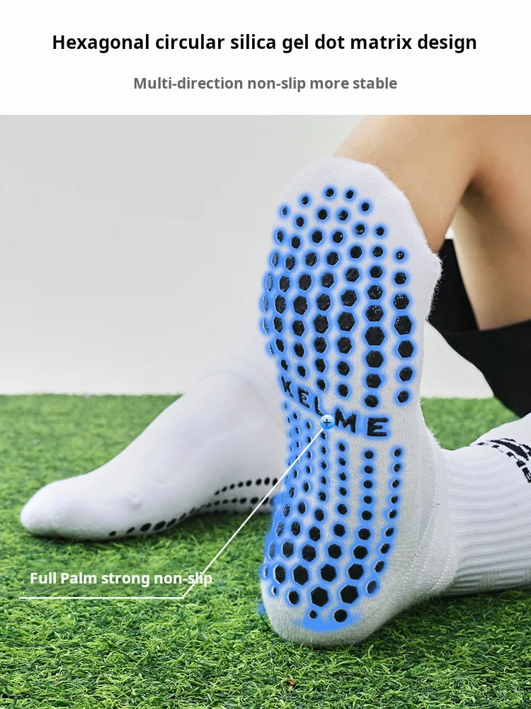 Kelme Football Socks Men's Middle Tube Thick Towel Bottom Youth Professional Competition Training Non Slip Socks