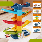 Children's Games Gliding Track Car 2 to 5 Years Inertia Toy Multi Layer Cartoon Puzzle Slide Car Roller Coaster Racing Toys
