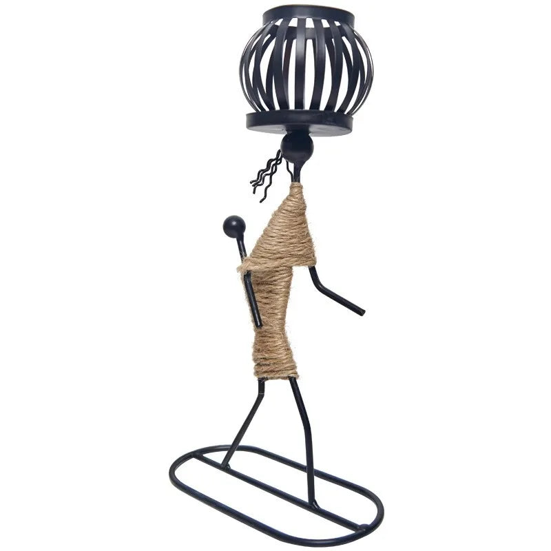 Nordic Metal Candlestick Abstract Character Sculpture Candle Holder Decors Handmade Figurines Home Decoration Art Gifts Hot 2025