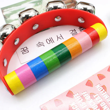 Rainbow Handheld Bell Musical Toy – Colorful Percussion Instrument