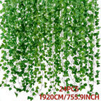 24 PCS Total 19m/755inch Ivy Garland for Home Living Room Wall Decoration Artificial Greenery Vine for Wedding Party Decor