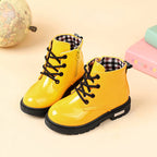 Kids Waterproof Snow Boots Plush Winter Shoes for Boys Girls
