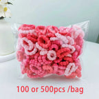 100-500pcs  Children Elastic Hair Bands Girls Colorful Hair Ties Ponytail Holder Rubber Bands Mini Scrunchie Hair Accessories