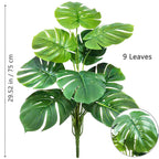 40-130cm（51.18in） Artificial Monstera Plant Fake Palm Tree Plastic Turtle Leaf Green Plant for Home Garden Room Office Decor