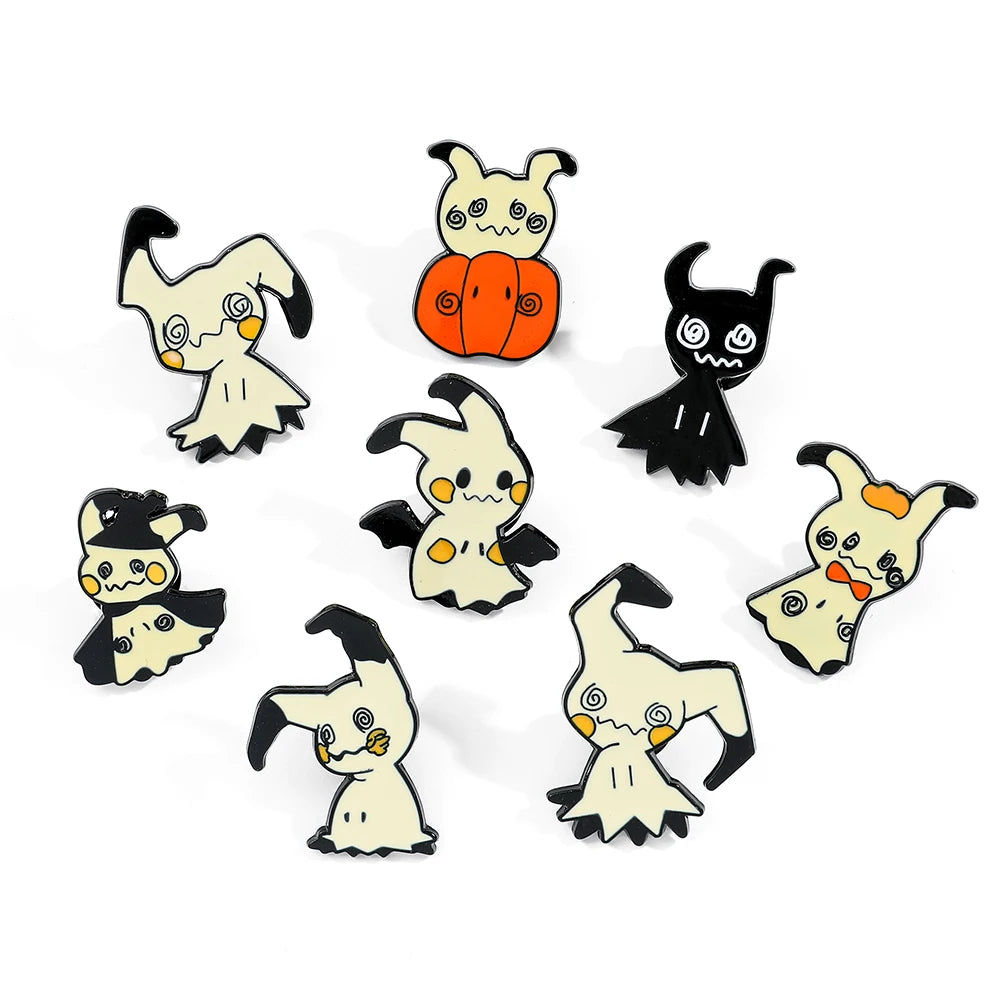 Pokemon Cartoon Metal Enamel Pins Brooch Cute Pikachu Badges Metal Denim Shirt Lapel Pin Jewelry Accessories