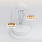 Bionic Jellyfish Night Light,USB Rechargeable with Voice Control,Dancing Tentacles,5 RGB Gradient,Floating Lamp,Bedroom Decor