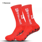 1 Pair Non Slip Soccer Socks Men Non Skid Grip Football Basketball Sport Cycling Socks 2025 New