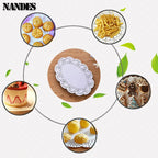150Pcs Kitchen Fried Food Special Flower Bottom Paper Oil-absorbing Paper Baking Cake Pizza Snack Round Household Lace Paper Pad