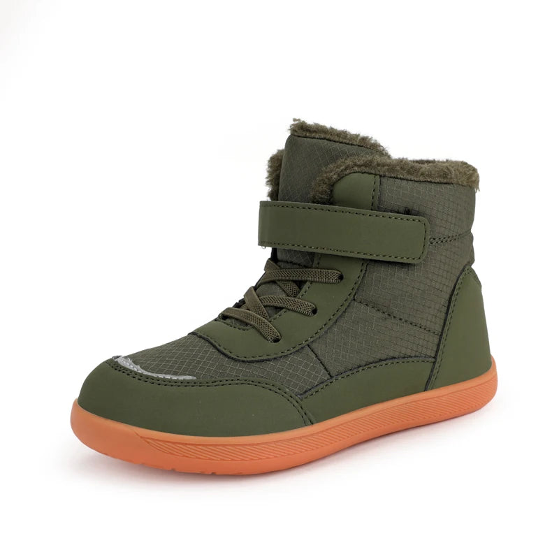 Kids Wide Toe Barefoot Snow Boots Warm Winter Minimalist Shoes