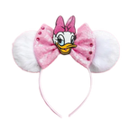Mickey Mouse Ears Headbands for Baby Girls Daisy Duck Hairbands Donald Duck Headwear Adults Women Bows Hair Accessories