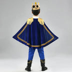 7 Pieces King Carnival Costume Medieval Royal Red Prince Full Set Outfits Halloween Birthday Party Fancy Dress Up Cosplay Wear