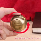 Rotating Six-Faced Chinese Lucky Coin Spinner Fidget Toy Stress Anxiety Relief Sensory Focus Tool For Birthday Christmas Gift