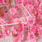 Pink Sakura Artificial Flowers Garland Cherry Blossoms Vines Garden Arch Decor Fake Flower Garland Wedding Party Home Decoration