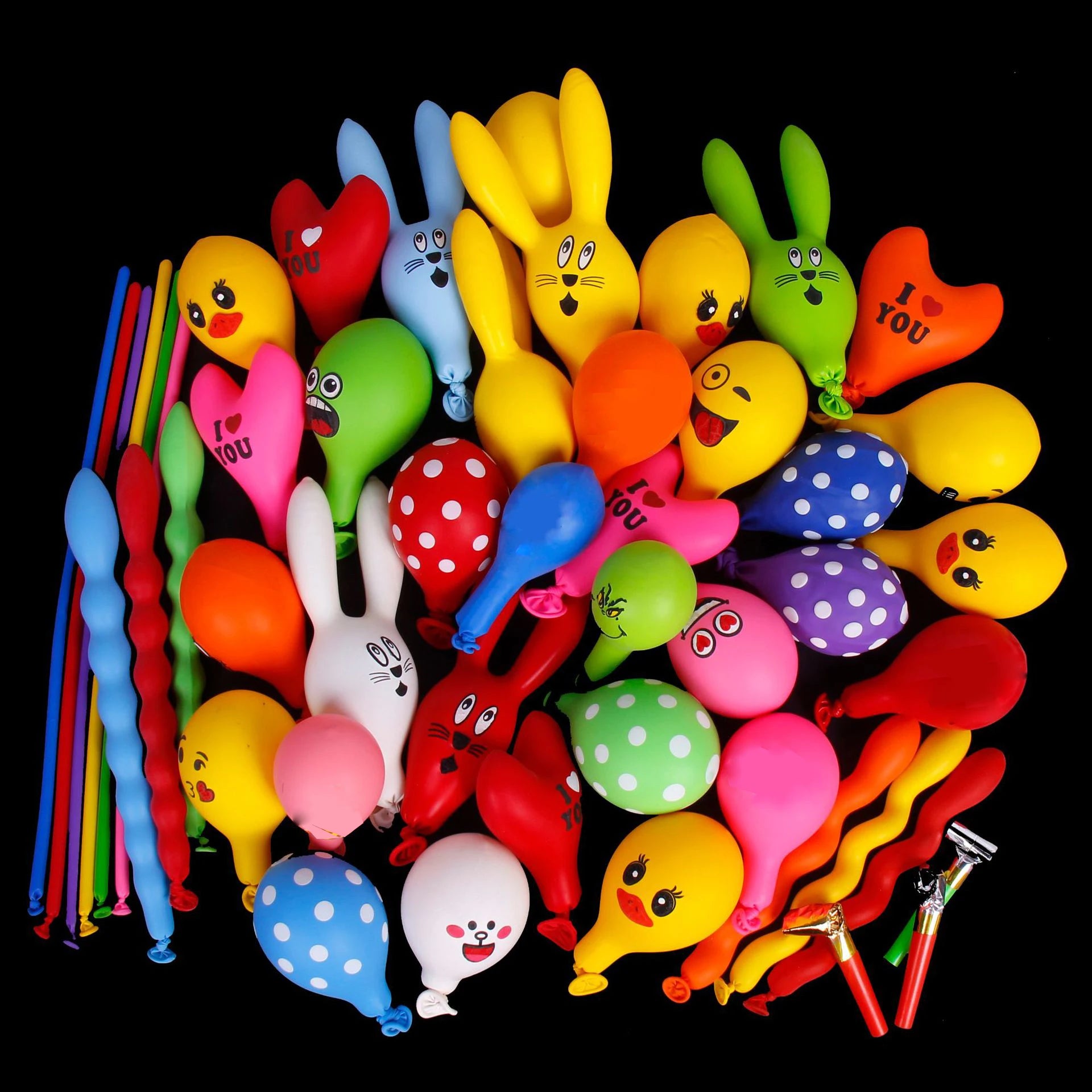 50/100 PcsNo gas pump provided Cartoon Balloons Decoration Helium Inflatable Balloons Animal Duck Rabbit Balloon