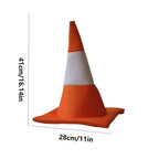 Funny Foldable Traffic Cone Hat Dress Up Masquerade Stage Hat Role Play All Age Halloween Costume Funny Hat Cosplay Event